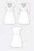 Schnittmuster Jerseykleid Herzausschnitt mit Ärmeln nähen