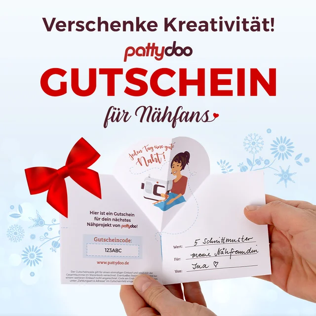 Gutschein für Schnittmuster Geschenkidee